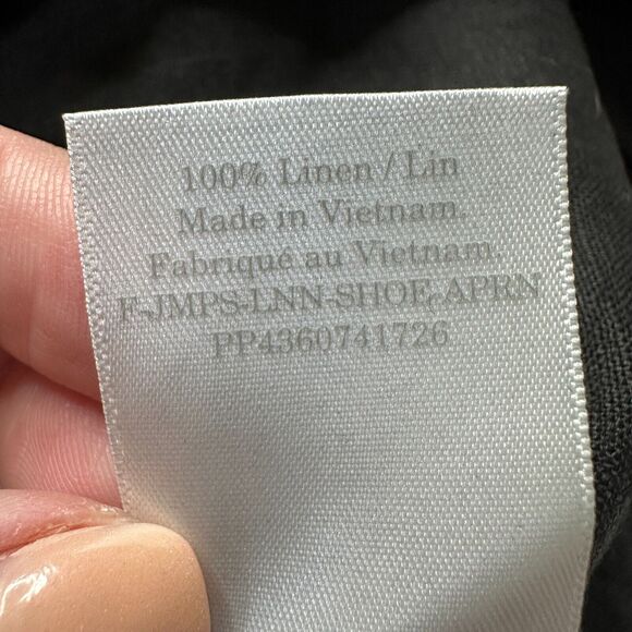 Everlane 100% Linen Shoestring Jumpsuit Black Women Small NWT Lagenlook Pockets - Picture 13 of 15